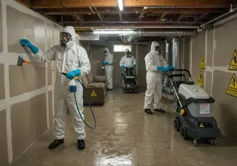 Basement Moisture Removal and Structural Drying process in Windcrest, TX